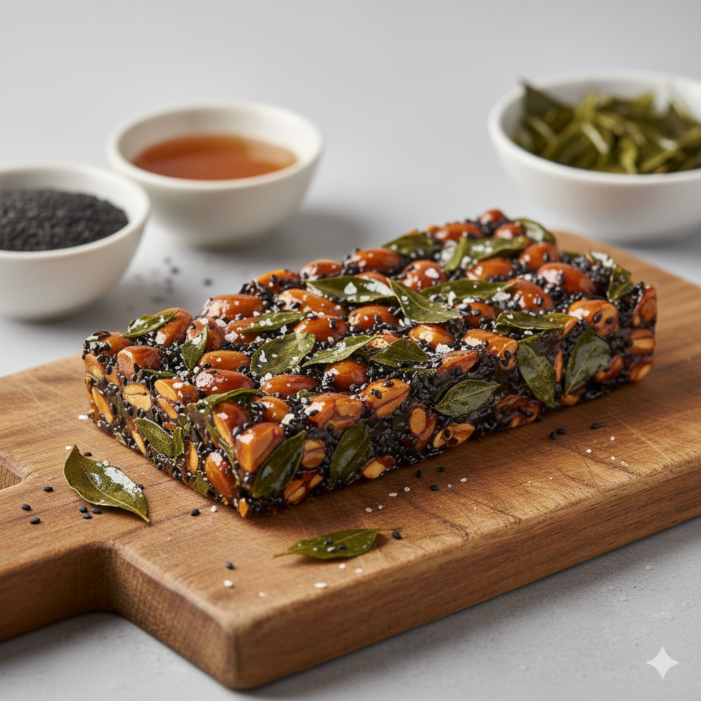 Asian Black Sesame & Curry Leaf Crackers